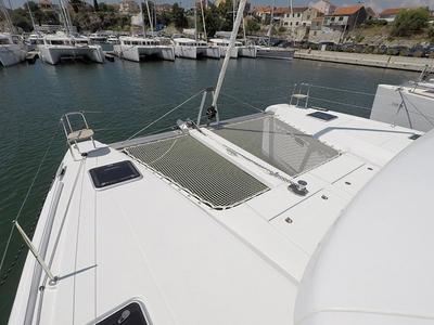 Deck of Abba, a Lagoon 42 catamaran at Grad Šibenik, Croatia