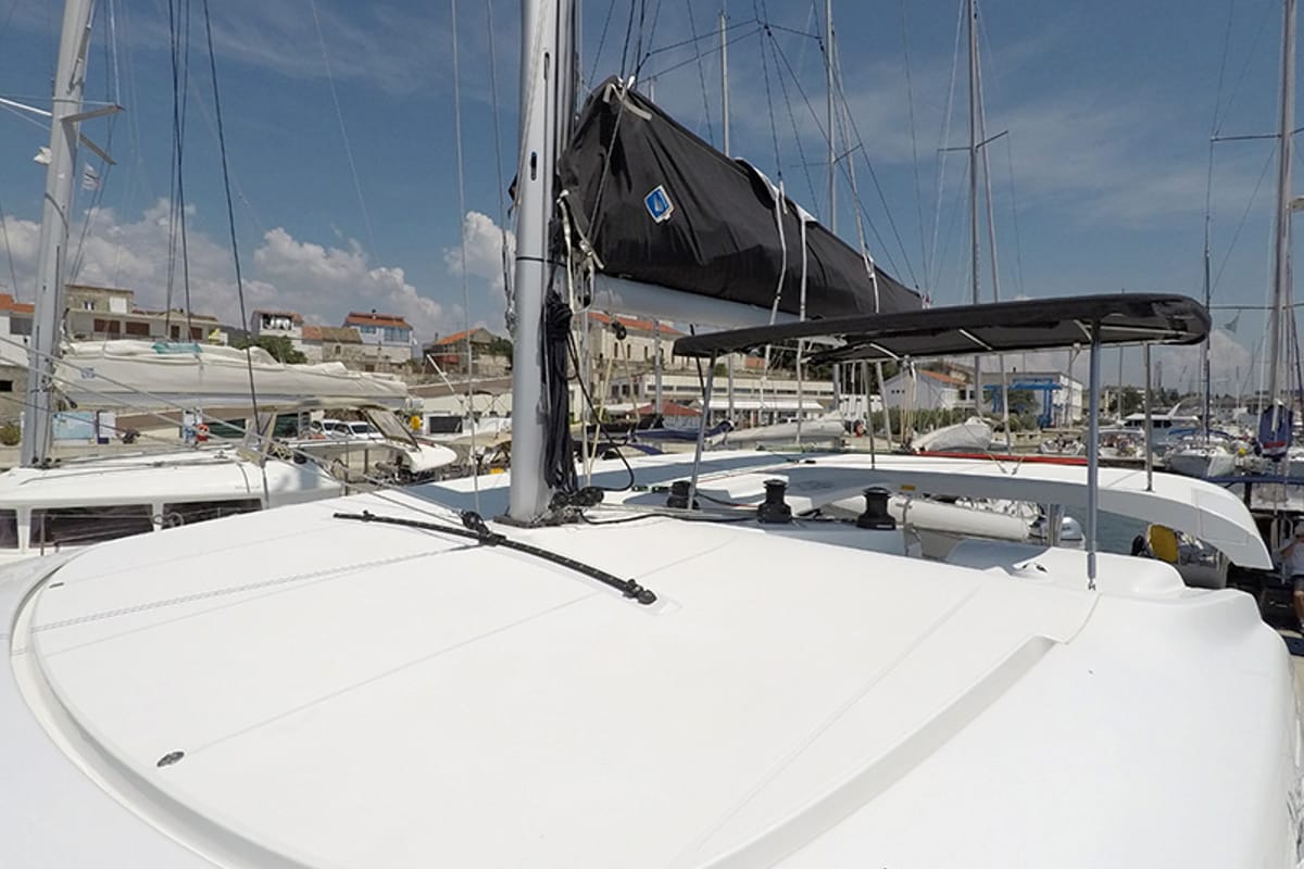 Abba, a Lagoon 42 catamaran at Grad Šibenik, Croatia