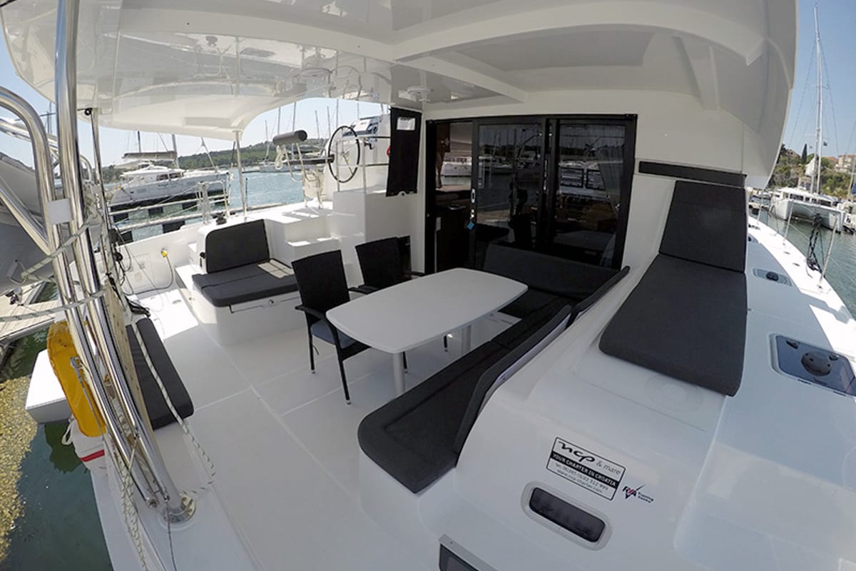 Abba, a Lagoon 42 catamaran at Grad Šibenik, Croatia