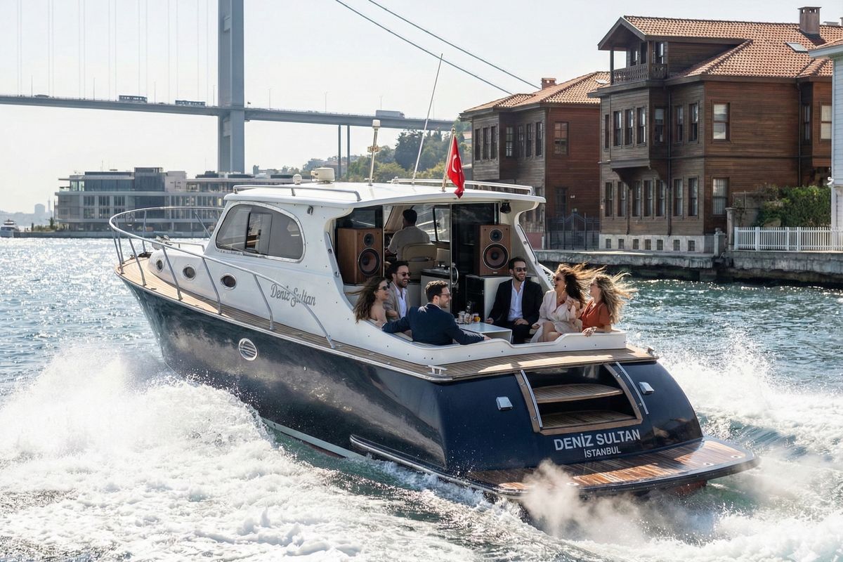 Exterior view of Classic, a Gulet Motoryacht motorboat at Kadıköy, Turkey