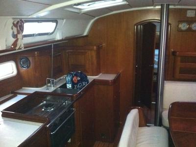Galley of Artemis, a Beneteau Oceanis 411 sailboat at Athens, Greece