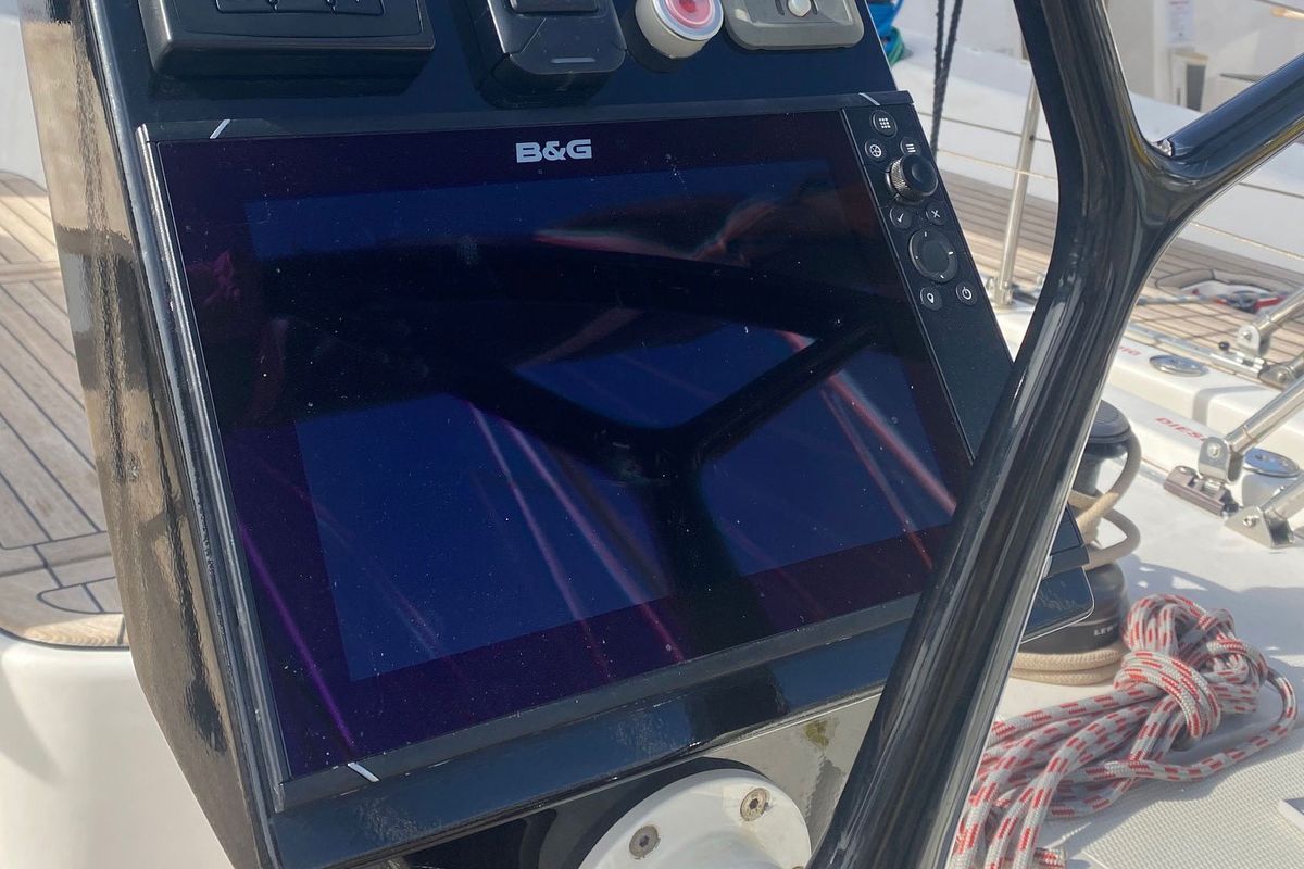 Cockpit of Lia Of Sweden, a More Boats More 55 sailboat at Grad Kaštela, Croatia