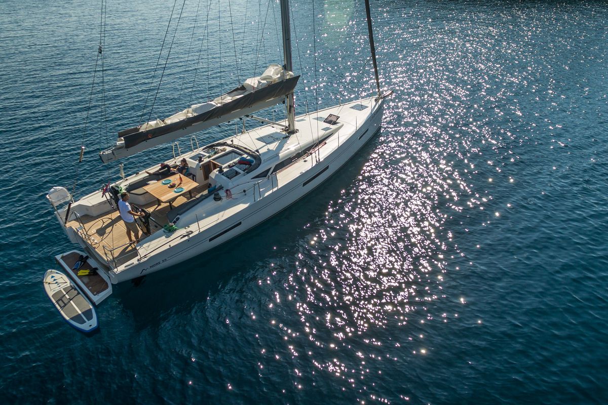 Exterior view of Lia Of Sweden, a More Boats More 55 sailboat at Grad Kaštela, Croatia
