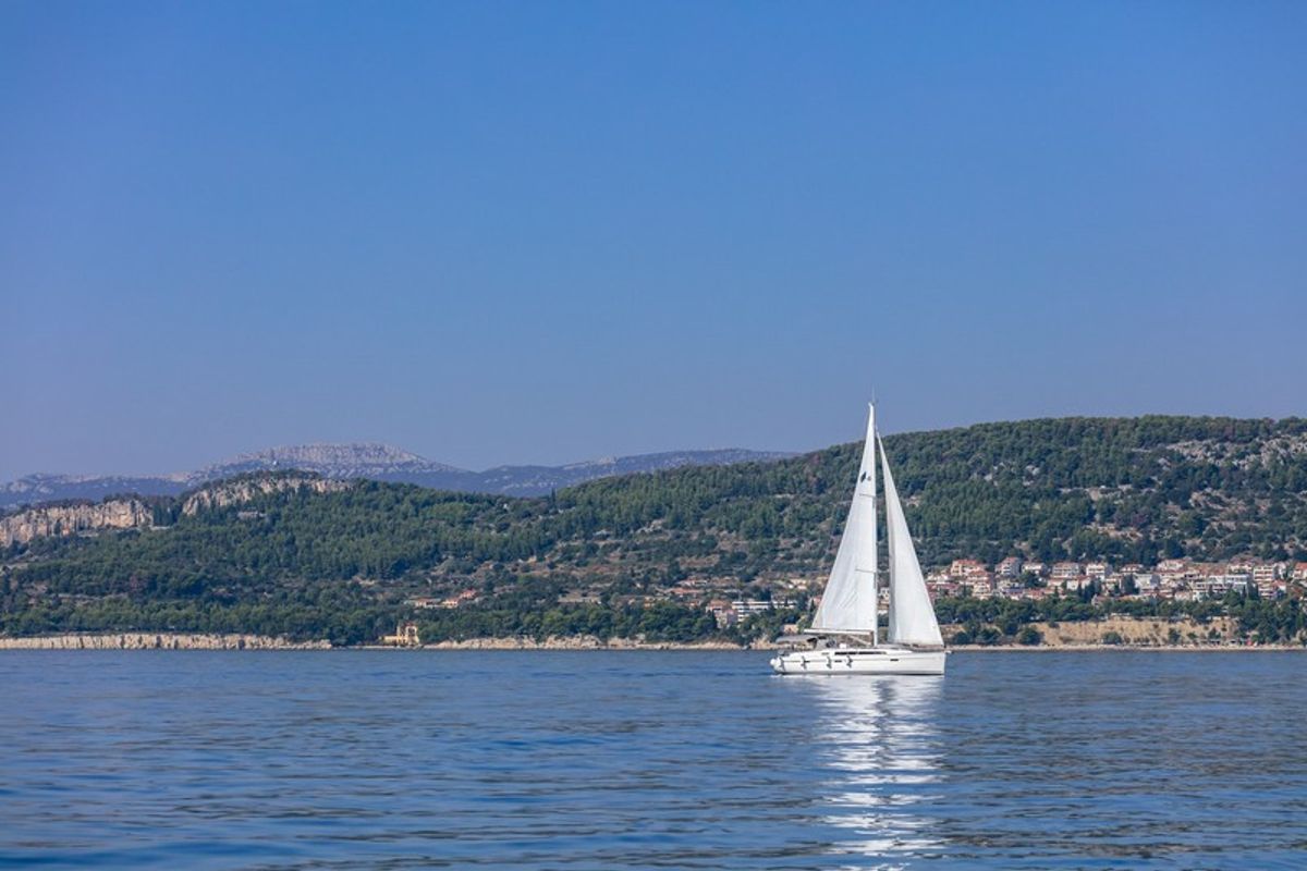 Exterior view of Solarić, a Bavaria Cruiser 46 sailboat at Split, Croatia