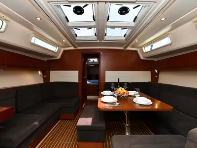 Sarisu, a Hanse Yachts Hanse 458 sailboat at Fethiye, Turkey