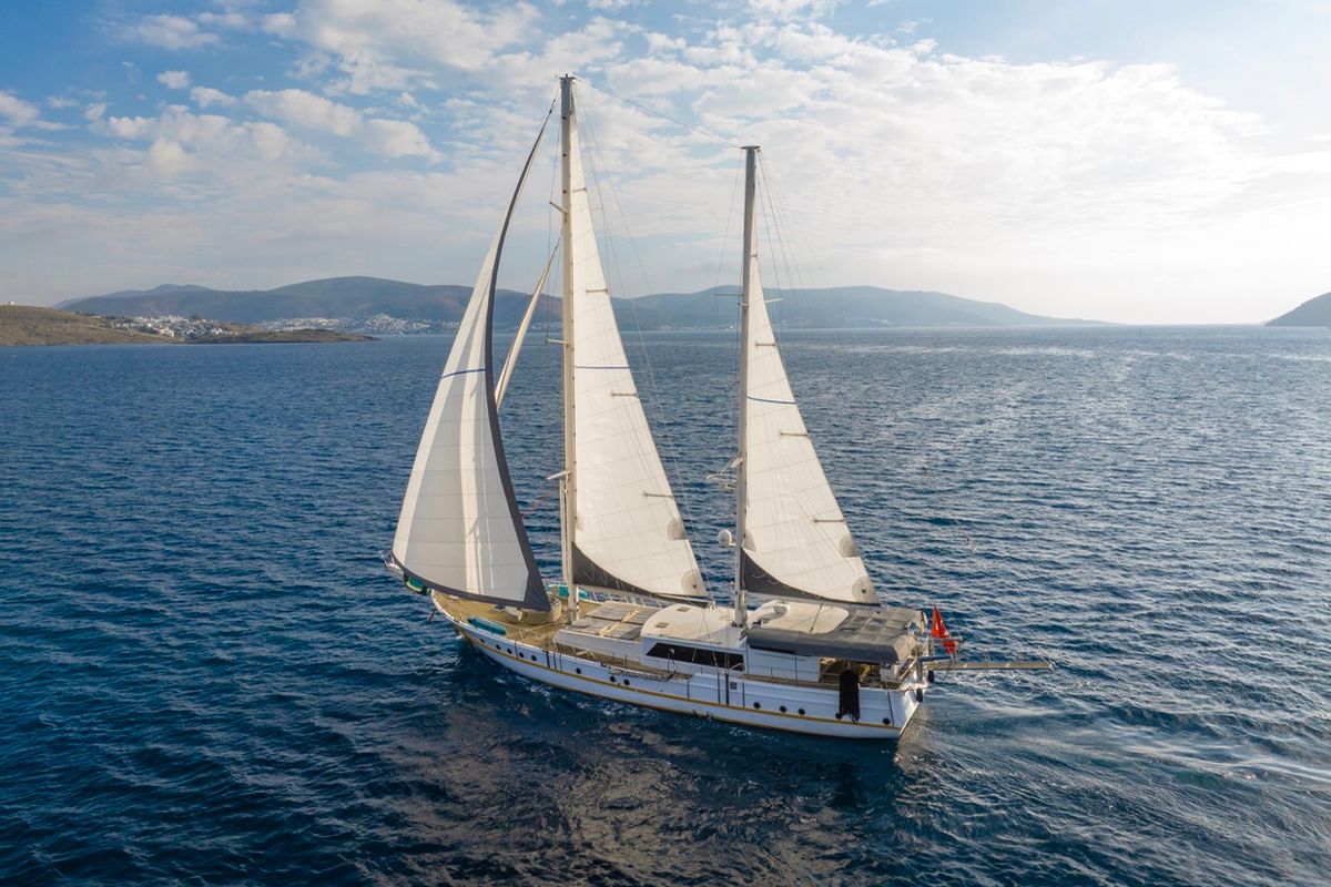 Exterior view of Lucky You, a Gulet Custom built 183 yacht at Bodrum, Turkey