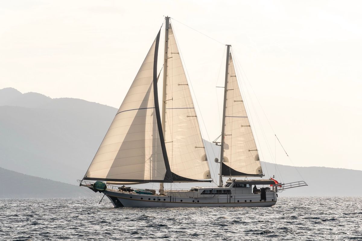 Exterior view of Lucky You, a Gulet Custom built 183 yacht at Bodrum, Turkey