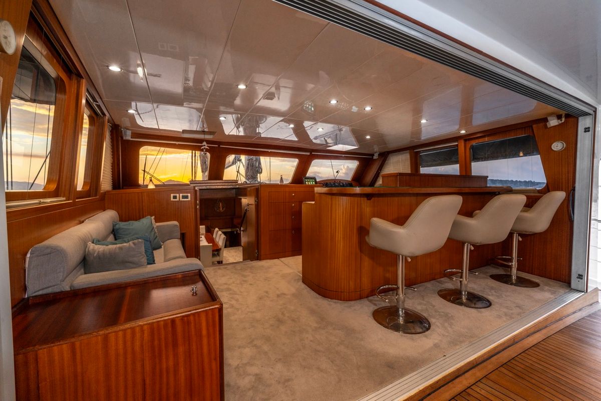 Salon of Lucky You, a Gulet Custom built 183 yacht at Bodrum, Turkey