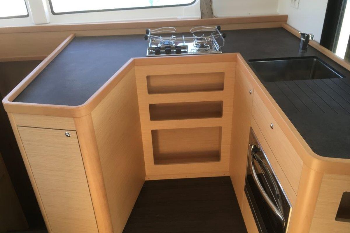 Galley of Taina, a Lagoon 42 catamaran at Le Gosier, France