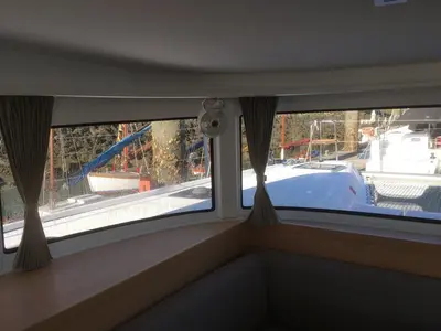 Salon of Taina, a Lagoon 42 catamaran at Le Gosier, France