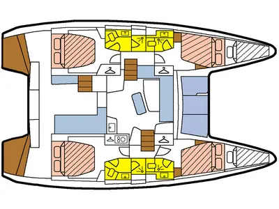 Deck of Taina, a Lagoon 42 catamaran at Le Gosier, France