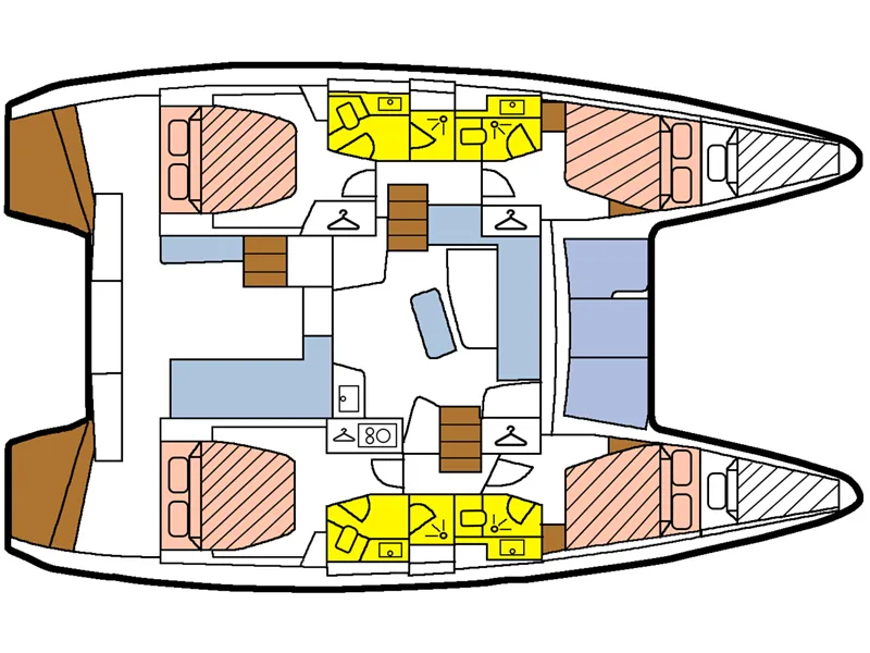 Deck of Taina, a Lagoon 42 catamaran at Le Gosier, France