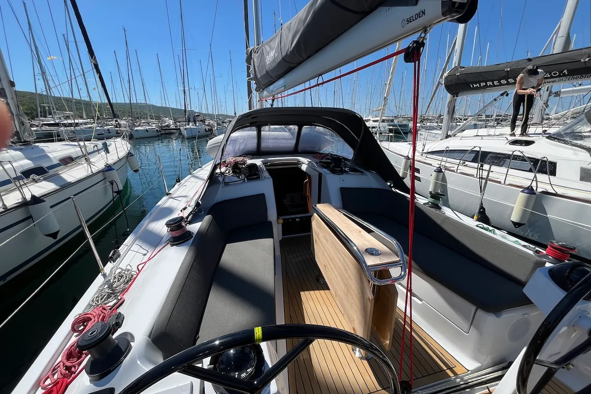 Just B!, a Dehler 38 SQ sailboat at Punat, Croatia