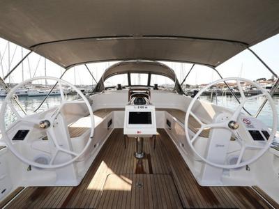 Cockpit of Florida, a Bavaria Cruiser 46 sailboat at Grad Biograd na Moru, Croatia