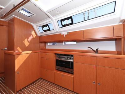 Galley of Florida, a Bavaria Cruiser 46 sailboat at Grad Biograd na Moru, Croatia