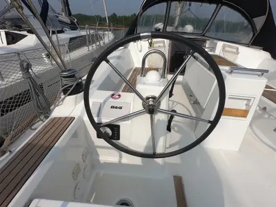 Cockpit of Abeona, a Beneteau Oceanis 35.1 sailboat at Općina Medulin, Croatia