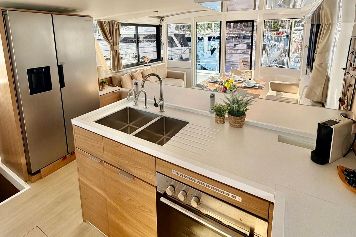 Galley of Friendship, a Bali 4.6 catamaran at Primošten, Croatia