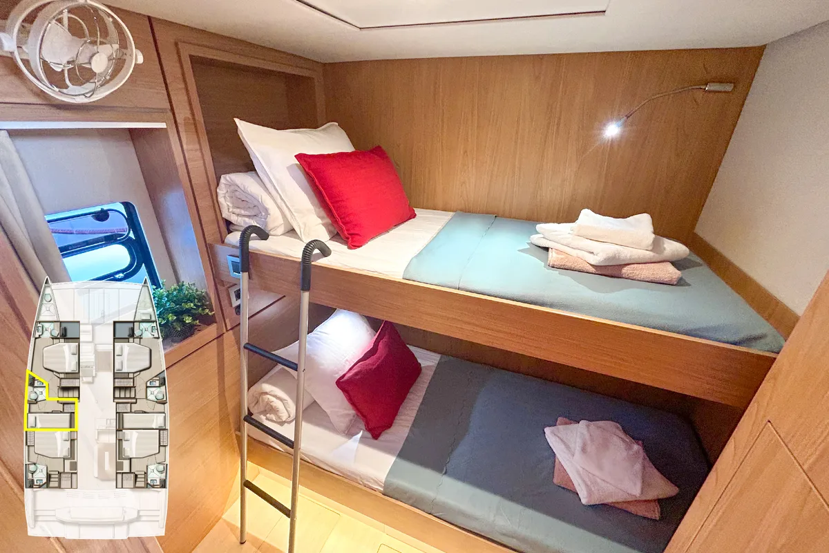 Baikal, a Bali 4.8 catamaran at Marmaris, Turkey