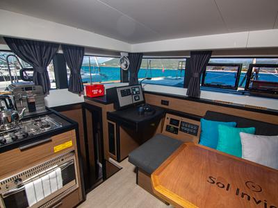Salon of Sol Invictus VIP-Equipped, a Lagoon 40 catamaran at Preveza, Greece