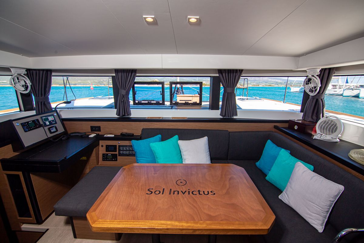Salon of Sol Invictus VIP-Equipped, a Lagoon 40 catamaran at Preveza, Greece