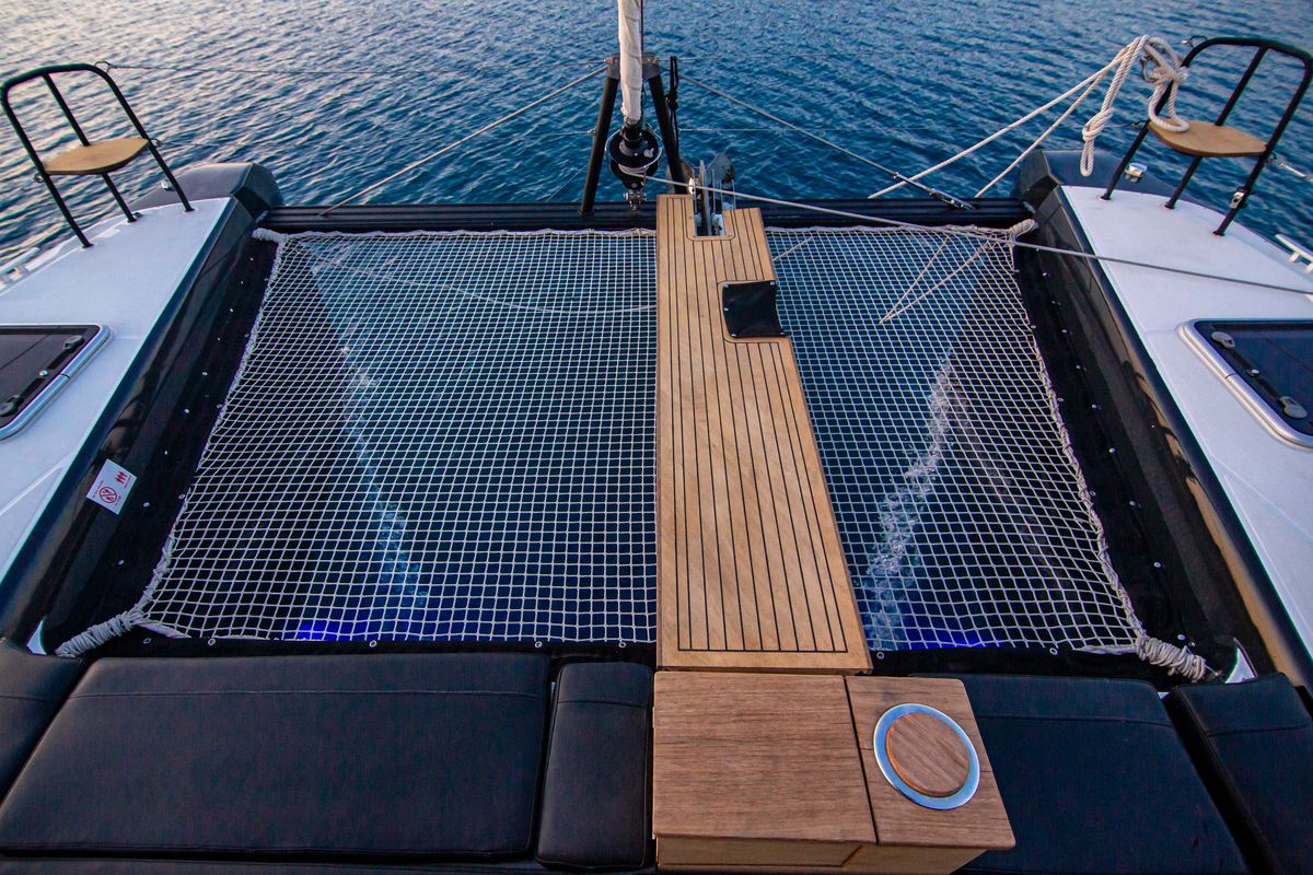 Deck of Sol Invictus VIP-Equipped, a Lagoon 40 catamaran at Preveza, Greece