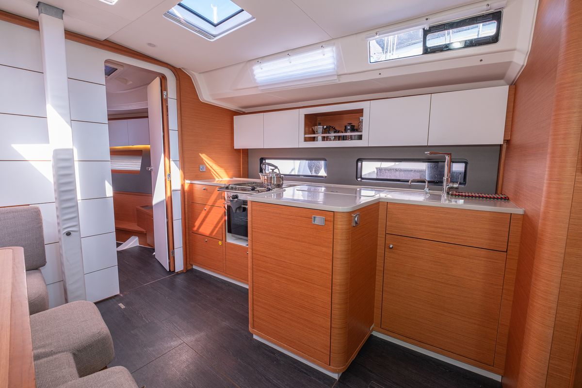 Galley of Grace, a Dufour 41 sailboat at Athens, Greece