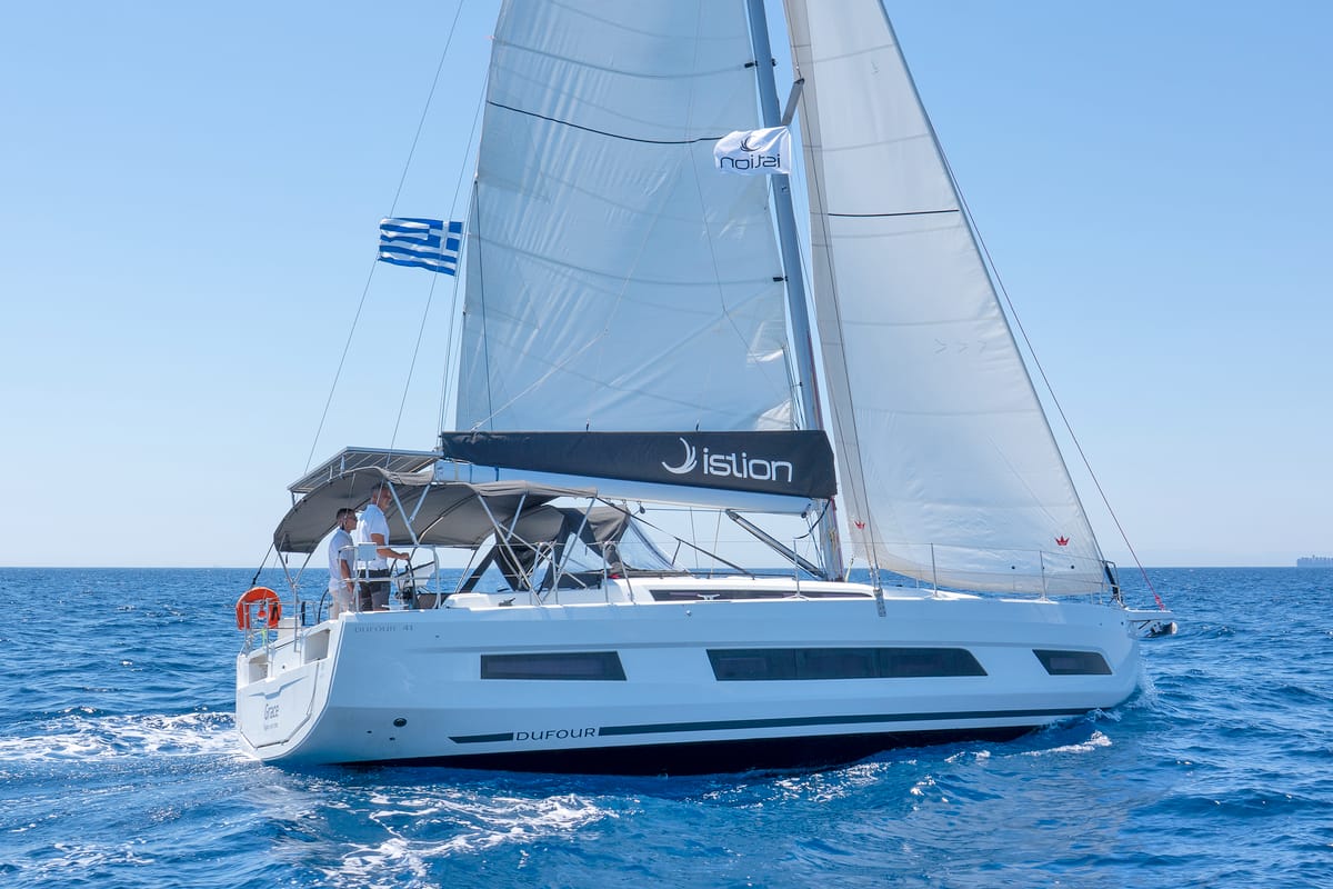 Grace, a Dufour 41 sailboat at Athens, Greece