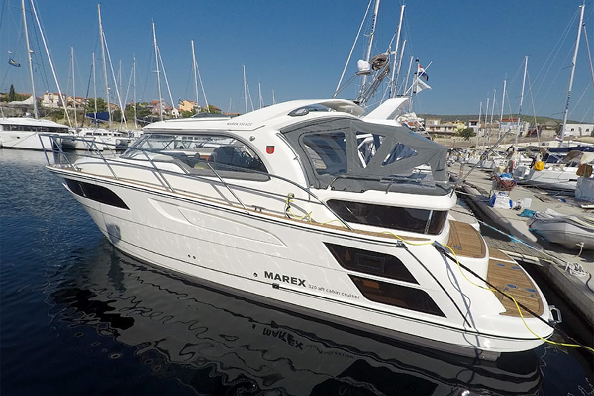 Aurora, a Marex 320 ACC yacht at Grad Šibenik, Croatia