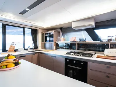 Galley of Isahi, a Fountaine Pajot Samana 59 catamaran at Cogolin, France