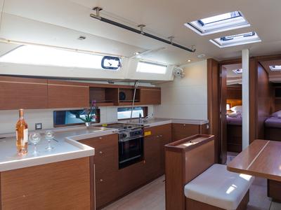 Galley of Solon, a Beneteau Oceanis 46.1 sailboat at Athens, Greece