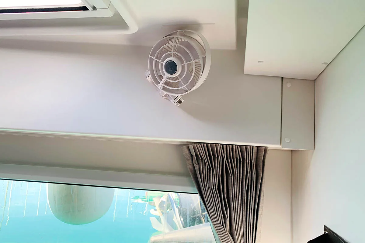 Cabin on Burguesinha, a Lagoon 42 catamaran at Athens, Greece