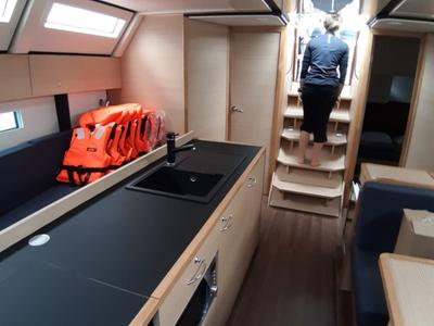 Galley of SUNSET I, a D&D Kufner 50 sailboat at Grad Trogir, Croatia