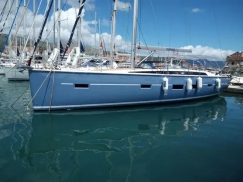 Exterior view of SUNSET I, a D&D Kufner 50 sailboat at Grad Trogir, Croatia