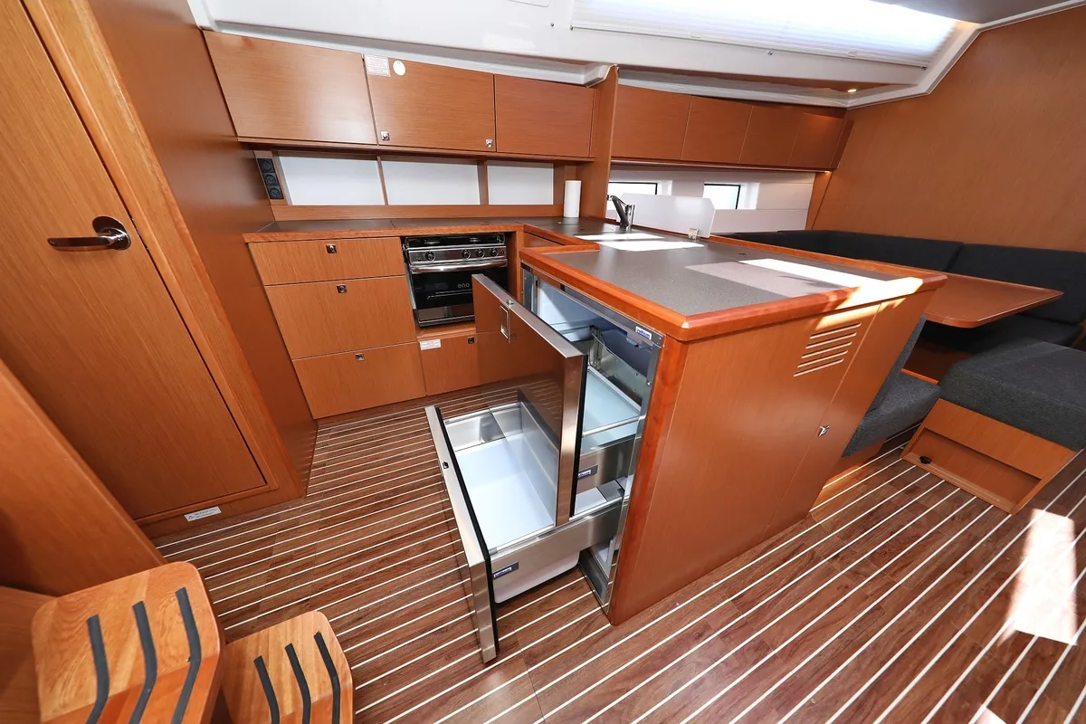 Galley of Naltoya, a Bavaria C50 Style sailboat at Grad Biograd na Moru, Croatia