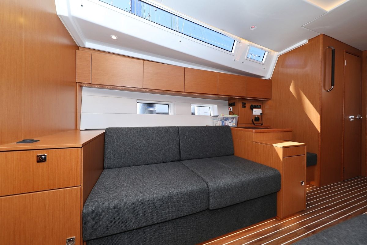 Salon of Naltoya, a Bavaria C50 Style sailboat at Grad Biograd na Moru, Croatia