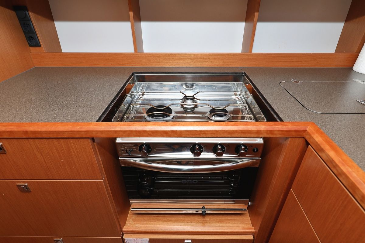 Galley of Naltoya, a Bavaria C50 Style sailboat at Grad Biograd na Moru, Croatia
