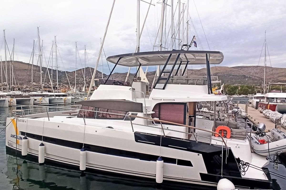 Exterior view of Adventure, a Bali 4.3 MY catamaran at Općina Sveti Filip i Jakov, Croatia