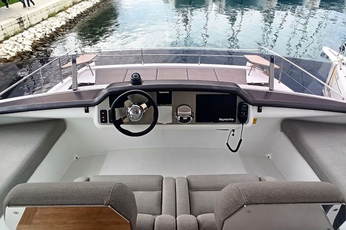 Cockpit of Adventure, a Bali 4.3 MY catamaran at Općina Sveti Filip i Jakov, Croatia