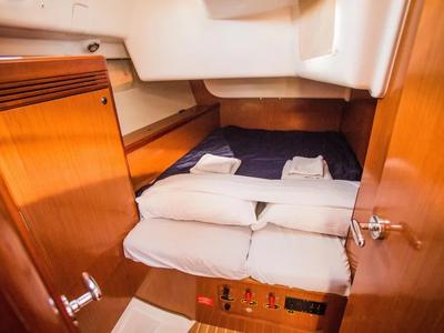 Cabin on Starcat, a Beneteau Oceanis 43 sailboat at Sithonia Municipal Unit, Greece
