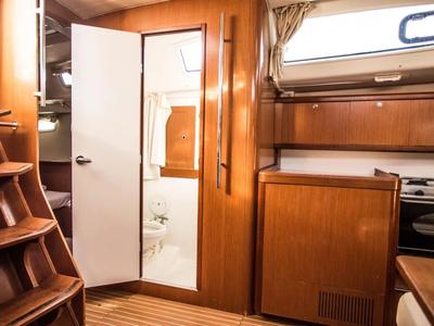 Head on Starcat, a Beneteau Oceanis 43 sailboat at Sithonia Municipal Unit, Greece