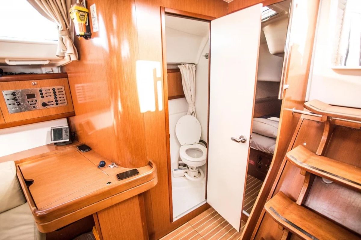 Head on Starcat, a Beneteau Oceanis 43 sailboat at Sithonia Municipal Unit, Greece