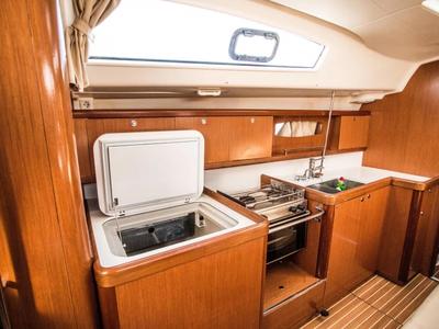 Galley of Starcat, a Beneteau Oceanis 43 sailboat at Sithonia Municipal Unit, Greece