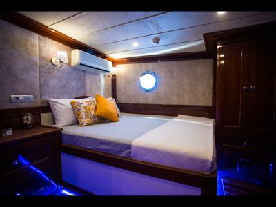 Cabin on Queen of RTT, a Gulet Gulet gulet at Marmaris, Turkey