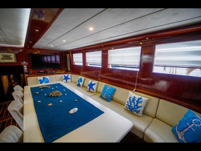 Salon of Queen of RTT, a Gulet Gulet gulet at Marmaris, Turkey