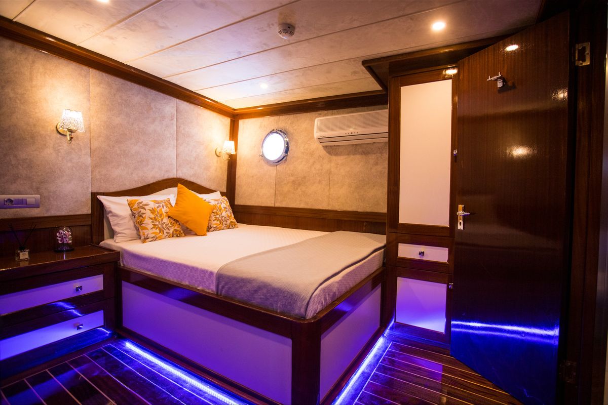 Cabin on Queen of RTT, a Gulet Gulet gulet at Marmaris, Turkey