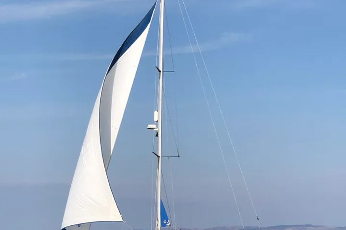 Exterior view of Frolika, a Bavaria 42 Cruiser sailboat at Oban, United Kingdom