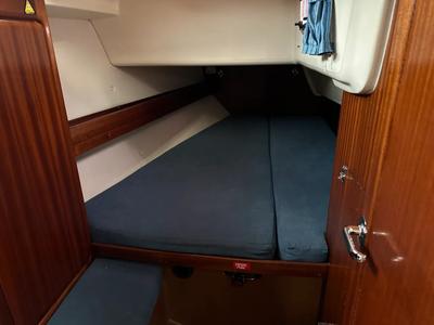 Cabin on Frolika, a Bavaria 42 Cruiser sailboat at Oban, United Kingdom