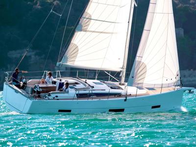 Ino, a Dufour 390 Grand Large sailboat at Athens, Greece