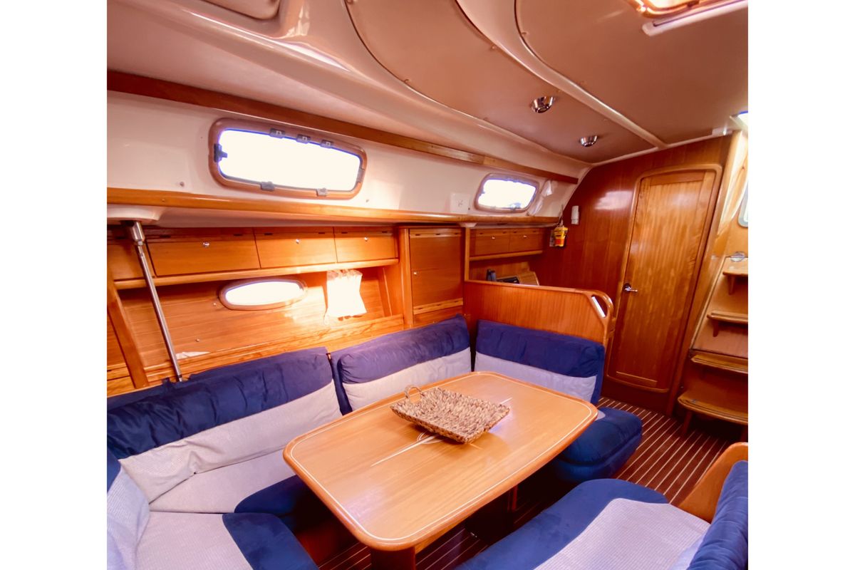 Salon of Iro, a Bavaria 42 Cruiser sailboat at Municipal Unit of Lefkada, Greece