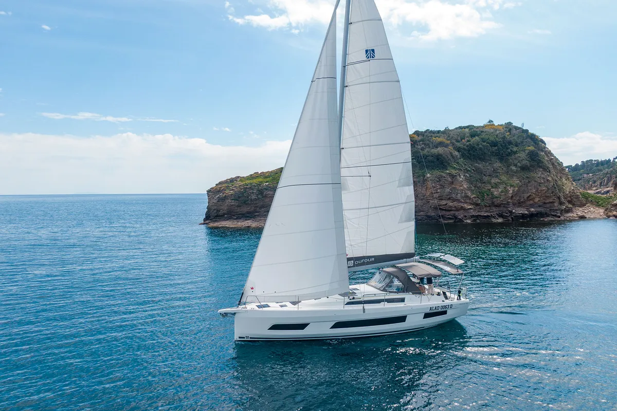 Tamata, a Dufour 41 sailboat at Piombino, Italy